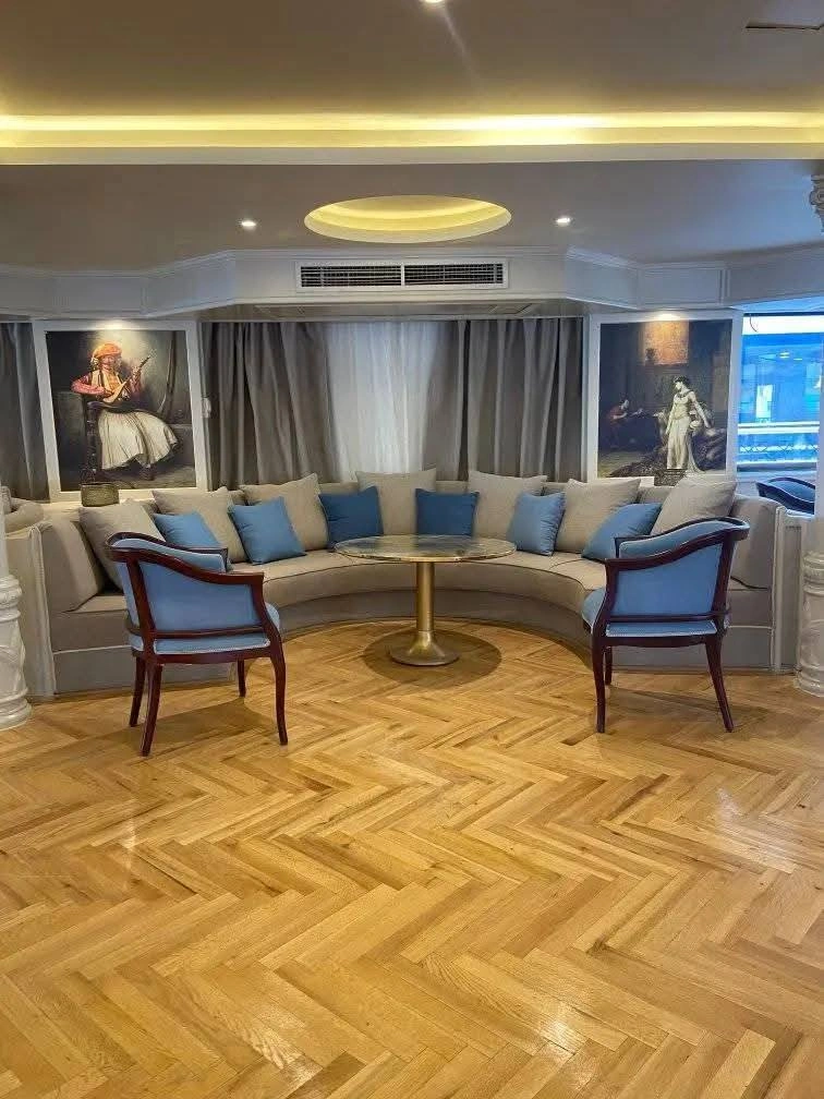 Lounge aboard the Queen Of Sheba Nile cruise